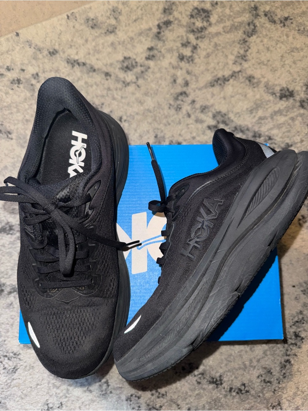 Hoka One One M Bondi 9 Wide Black Size 9.5 Wide Men’s